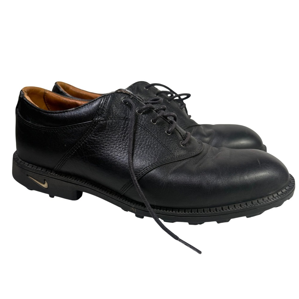 Nike Air Kemptshall Easy Leather Golf Shoes Black Mens Size 9